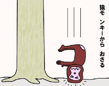 Monkey falling from tree